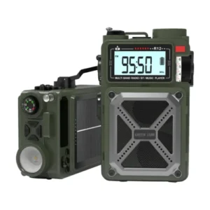 Green Lion Vintage Solar Pro Radio | Speaker | Power Bank | Compass | Flashlight – Green