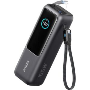 Anker Zolo Power Bank (25,000mAh, 165W, Built-in Retractable Cables)